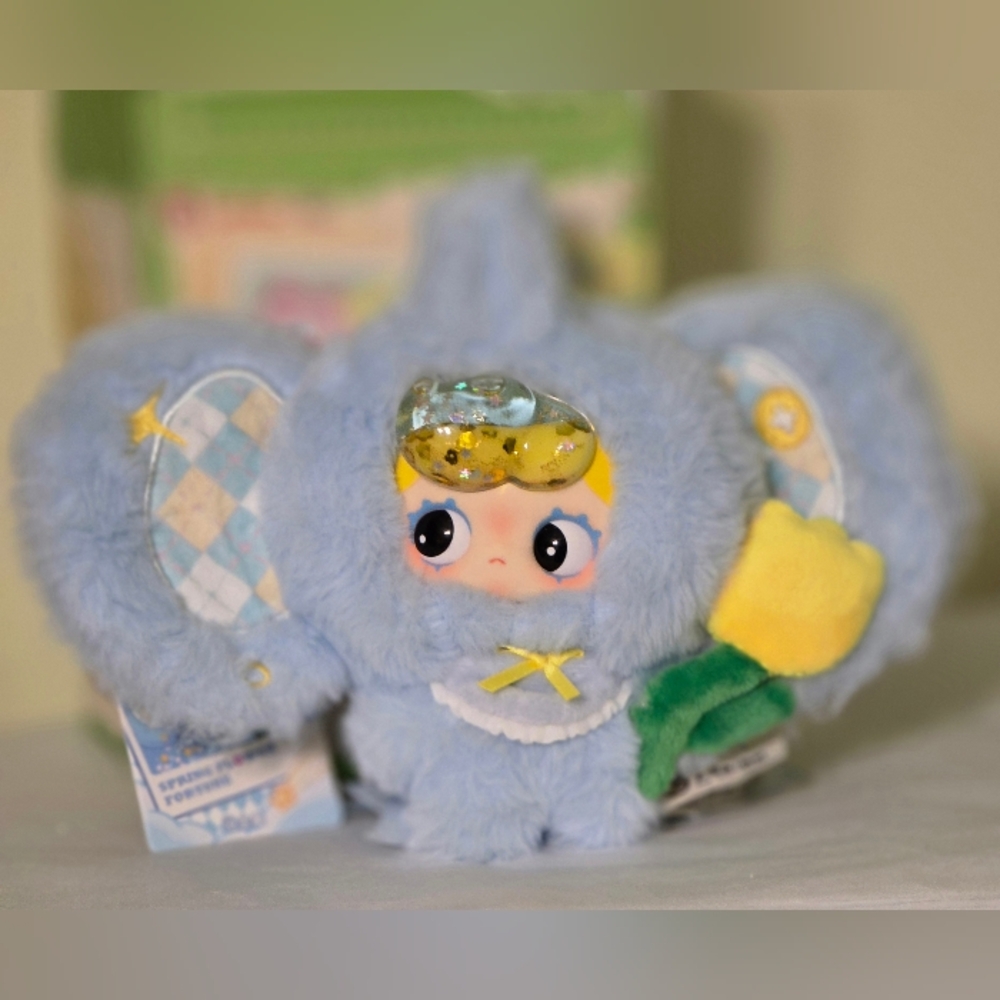 NWT OO Baby Spring Flower Fortune Elephant Plush Bag Charm / Key Chain / Doll